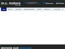 Tablet Screenshot of mcmotors.co.za